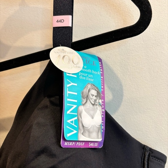VANITY FAIR SZ 44D Underwire Lightly Padded Smooth Back Bra NEW WITH TAG - Picture 2 of 6
